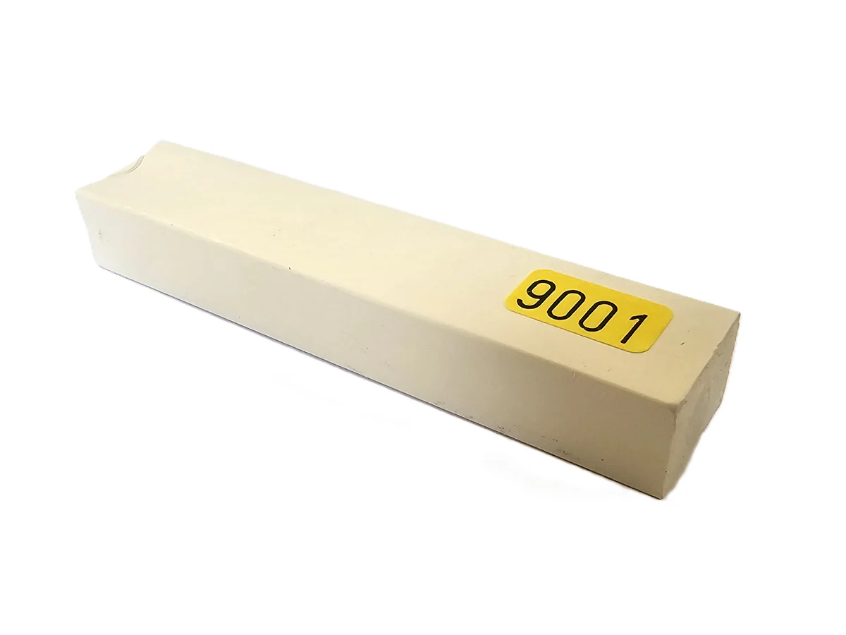 A rectangular white Konig Hard Wax Single Medium Oak 142 bar with a yellow label on one end, on a plain white background.