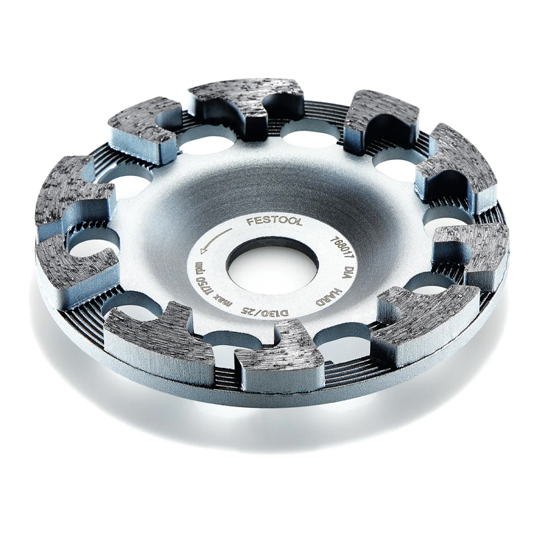 The Festool 768135 DC-D 36/27-AS Reducing Sleeve (Copy), shown on a white background, is a silver and black circular accessory with segmented edges.