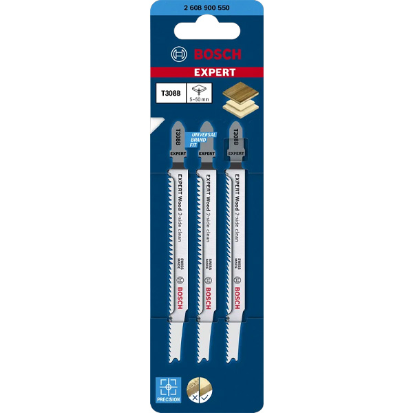 EXPERT Wood 2-side clean T308B Jigsaw Blade