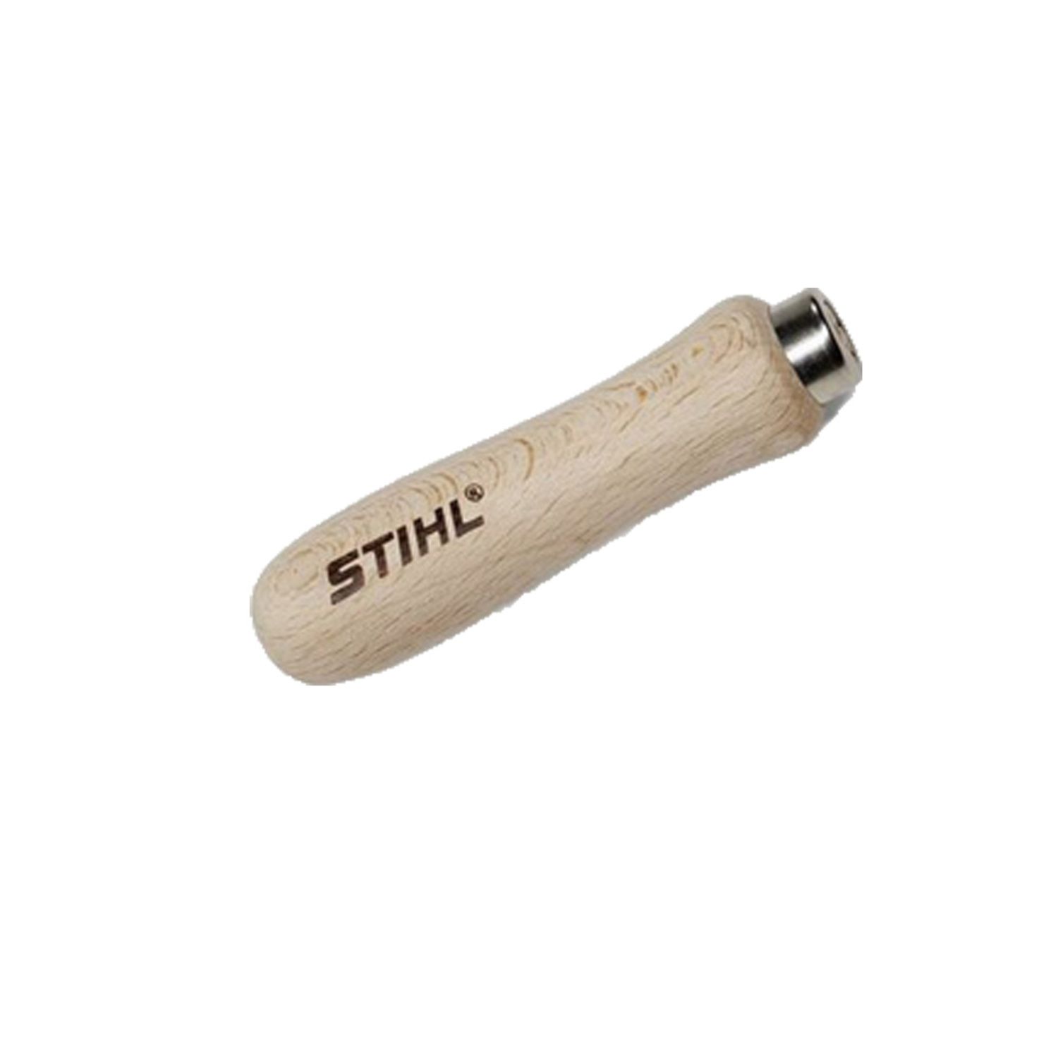 The Stihl wood file handle08114907860 features a durable wooden grip and metal attachment against a white background.