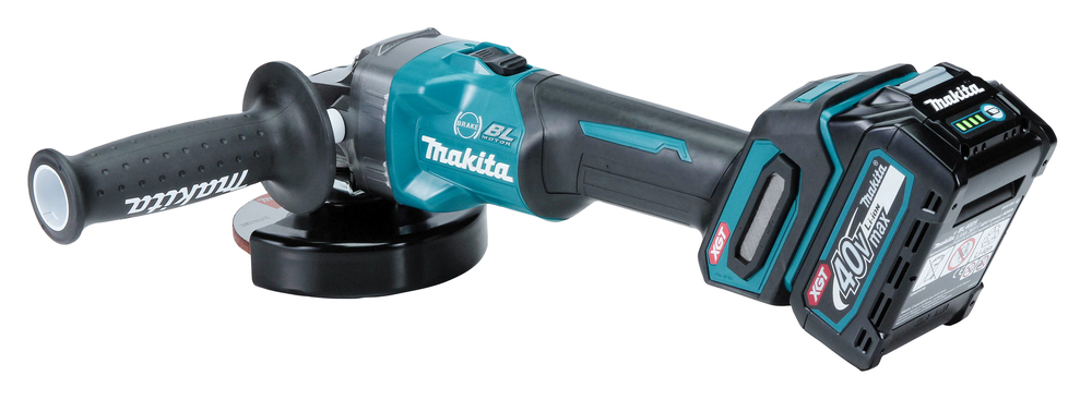 A Makita DHP487SF 18v combi drill with side handle, 3ah battery, charger, and teal-black design with visible branding.