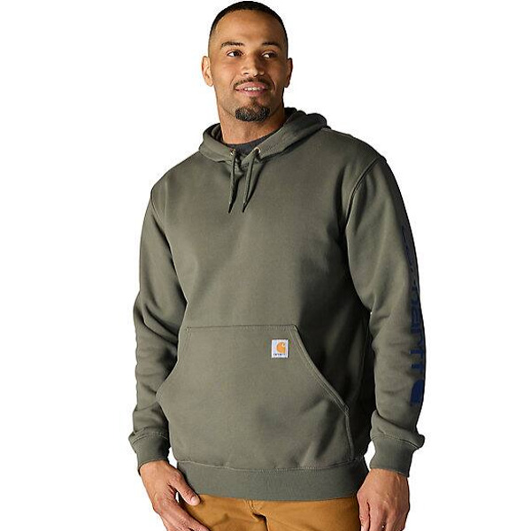 Carhartt K288 Loose Fit Midweight Logo Sleeve Graphic Sweatshirt, Dusty Olive