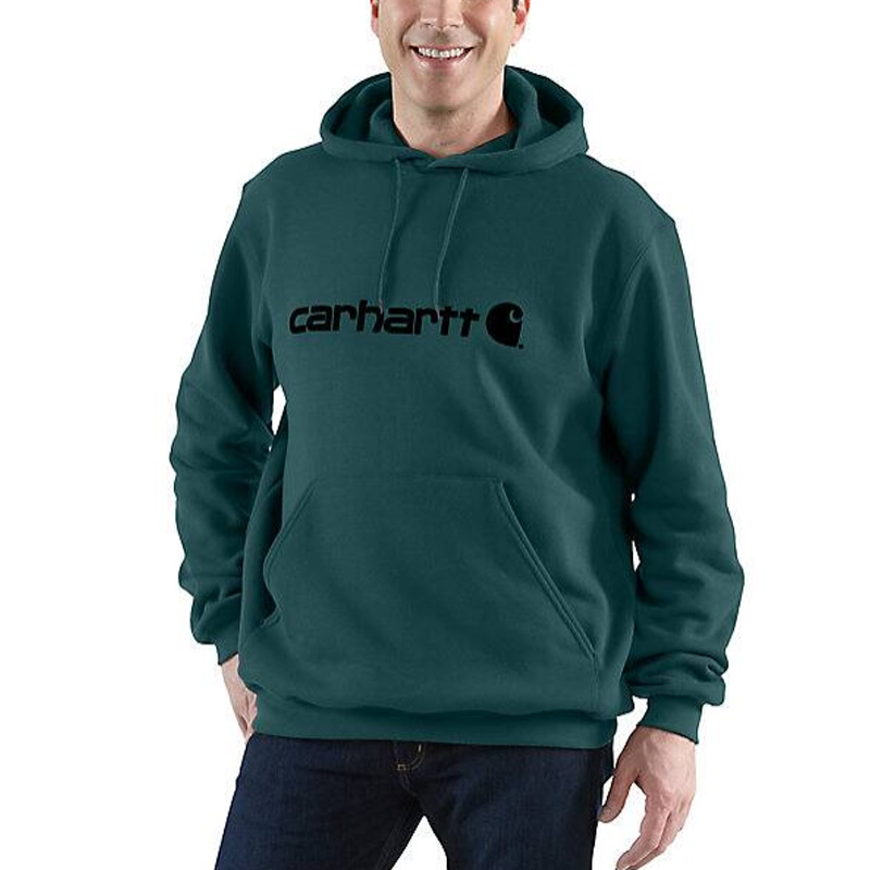 Carhartt TS0074 Loose Fit Midweight Logo Graphic Sweatshirt, Marquette Greenstone