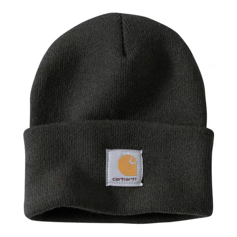 Carhart AH2240 Winter Knit Cuffed Beanie, Black