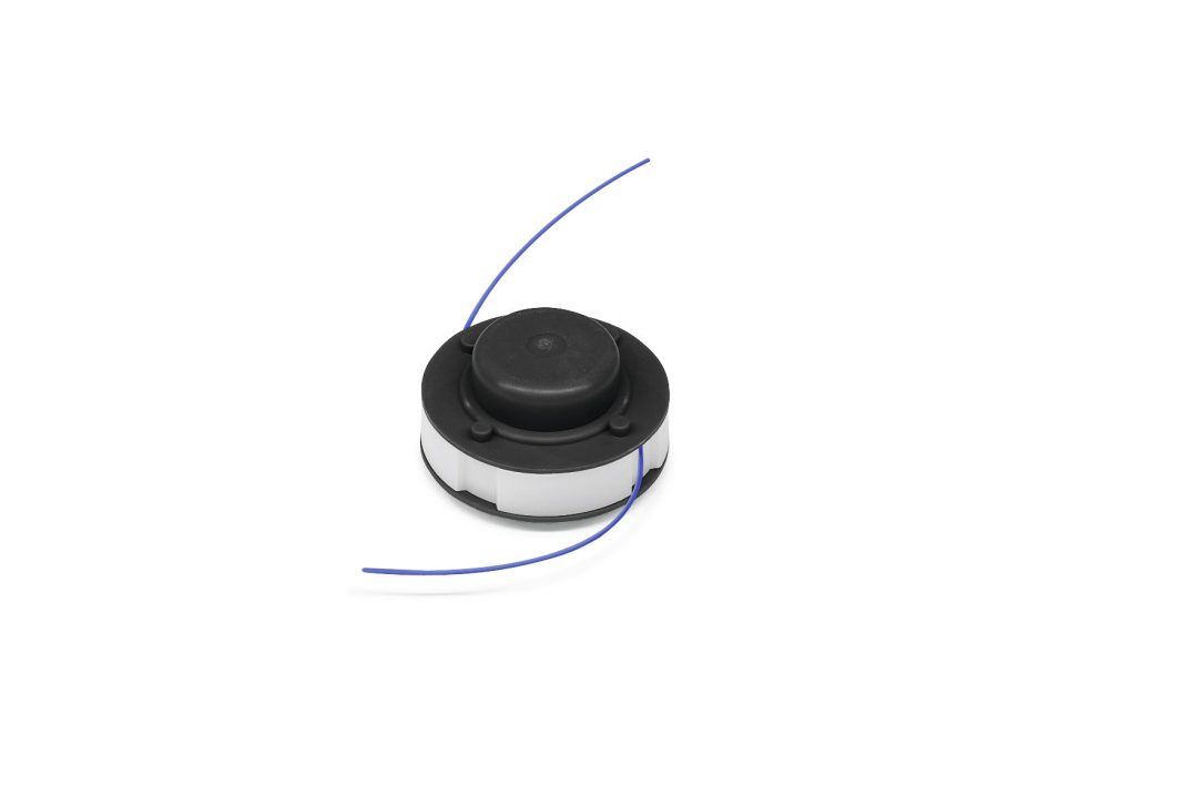 The Stihl Line spool 2.0mm is a black strimmer head with two blue 2.0mm lines, displayed on a plain white background.
