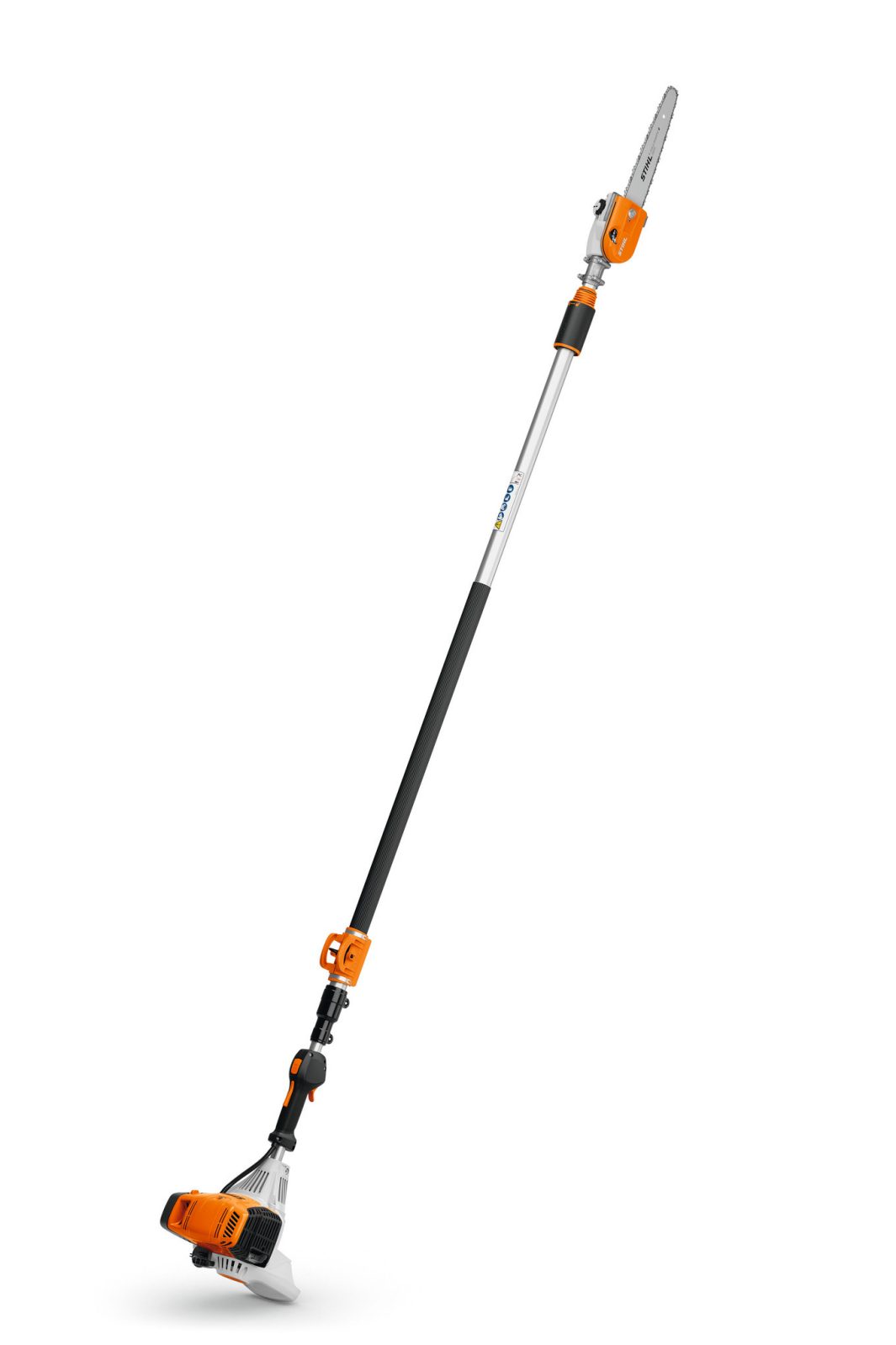 The Stihl HT 105 Pole Pruner features a powerful motor, 30cm chainsaw blade, and extendable shaft for trimming high branches.