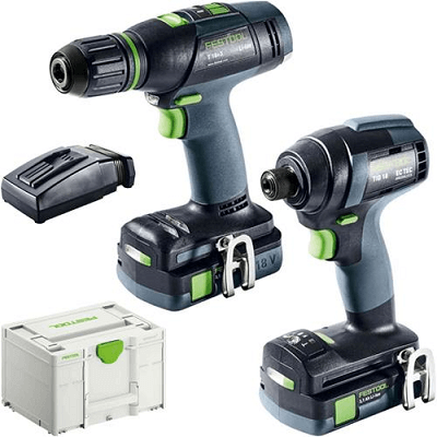 Festool 576493 TID18 Cordless Twin Set 
